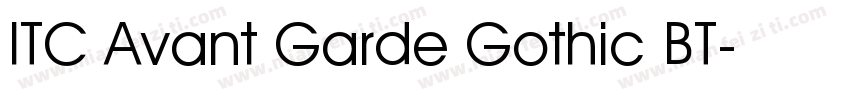 ITC Avant Garde Gothic BT字体转换